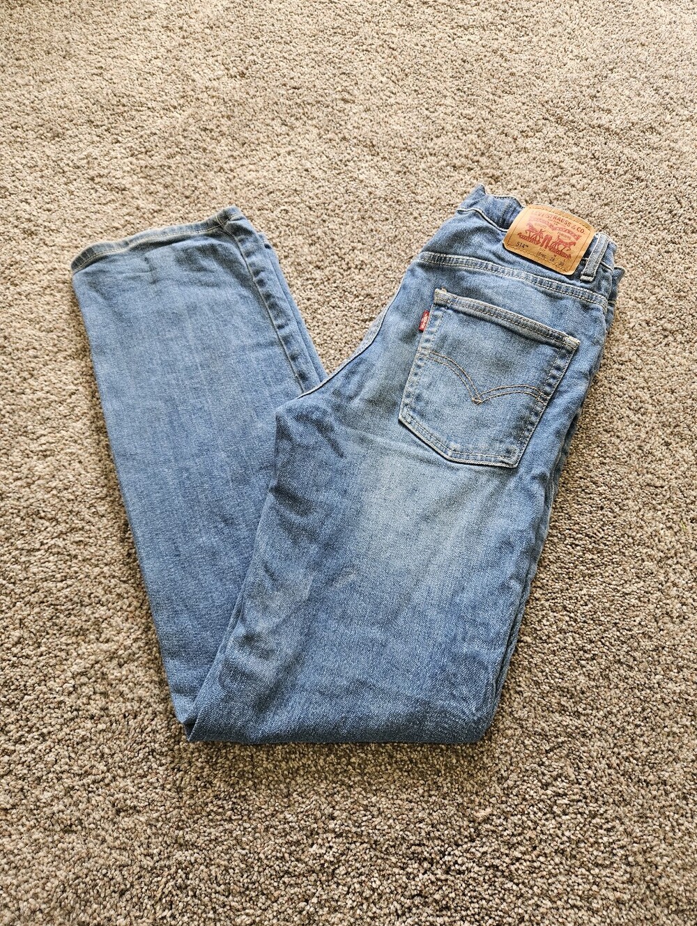 Levi's Elastic Adjustable Waist Light Wash Bootcut Junior Boy Jeans